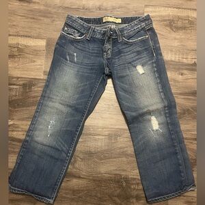 Stylish Women's Cropped Distressed Jeans